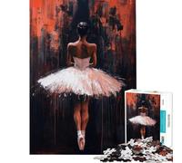 Puzzles for Adults 1000 Piece Ballet Dancer in Red Help The Brain Exercise But Fun And Humorous Toy Wall Decor for And from 14 Years And over (38x26cm)