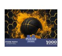 。 Puzzles for Adults 1000 Piece Basketball Challenge High Difficulty 1000 Piece 。 Puzzles for Adults-Passion Burning-Birthday Gifts for Women Man 38x26cm/1000pcs