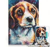 Puzzles for Adults 1000 Piece Beagle Puppy Art, Toy Wall Decor, Challenging To Complete, Unique Birthday And Gifts 50x75cm