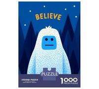 Puzzles for Adults 1000 Piece Believe Yeti in The Forest Puzzle for Adults Brain Teaser Game Home Decoration Christmas Birthday Gifts 52x38cm/1000pcs