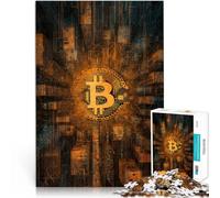 Puzzles for Adults 1000 Piece Bitcoin Matrix Familienspiel zum Stressabbau, schwierige Herausforderung Geburtstagsgeschenk52x38cm