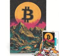 Puzzles for Adults 1000 Piece Bitcoin Vintage Symbol, Toy Wall Decor, Challenging To Complete, Unique Birthday And Gifts 50x75cm