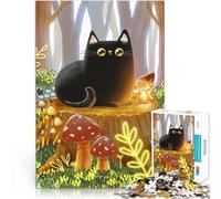 Puzzles for Adults 1000 Piece Black cat and the elf Toys Educational Games Stress Relieving Secret Santa Gifts 50x70cm