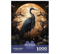 Puzzles for Adults 1000 Piece Black Stork Wild Jigsaws for Adults Brain Teaser Game Analysis And Logic Fun at Home Activities, 52x38cm/1000pcs