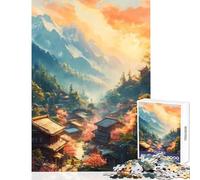 Puzzles for Adults 1000 Piece Blossoms Beneath Peaks Adult Jigsaw Puzzles Difficult Hard Fun Activities at Home Birthday Present, Gifts, (50x75cm)