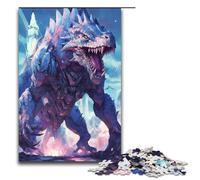 Puzzles for Adults 1000 Piece Blue Ice Dinosaur Beast Family Fun Puzzle Great Gift for Teenager Age 14 Years Up 75x50cm