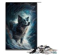 Puzzles for Adults 1000 Piece Border Collie Dog Family Fun Puzzle Great Gift for Teenager Age 14 Years Up 75x50cm