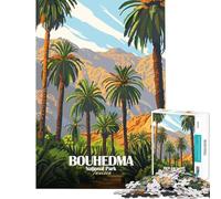 Puzzles for Adults 1000 Piece Bouhedma National Park, Tunisia Poster for Educational Game Challenge Toy Brain Teaser Game Birthday Present Gifts Birthday (size 38x52cm)