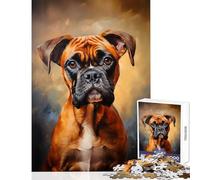 Puzzles for Adults 1000 Piece Boxer Dog Jigsaws for Adults Puzzle Staycation Kill Time for Birthday, Chrismas Birthday And Unique Gifts (38x52cm)