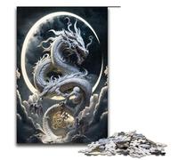Puzzles for Adults 1000 Piece Brave Dragon Pattern Assembly Help The Brain Exercise Addictive Toys to Cultivate Patience 75x50cm