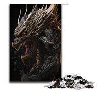 Puzzles for Adults 1000 Piece Brave Dragon Pattern Assembly Help The Brain Exercise Addictive Toys to Cultivate Patience 75x50cm