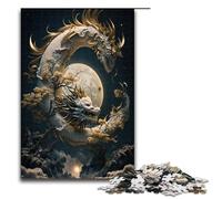 Puzzles for Adults 1000 Piece Brave Dragon Pattern Assembly Help The Brain Exercise Addictive Toys to Cultivate Patience 75x50cm