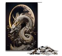Puzzles for Adults 1000 Piece Brave Dragon Pattern Assembly Help The Brain Exercise Addictive Toys to Cultivate Patience 75x50cm