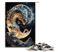 Puzzles for Adults 1000 Piece Brave Dragon Pattern Assembly Help The Brain Exercise Addictive Toys to Cultivate Patience 75x50cm