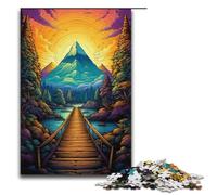 Puzzles for Adults 1000 Piece Bridge to The Pyramids Jigsaw Puzzle Home Educational Games DIY Toys Great Gift for Games 1000 PCS(38x26cm)