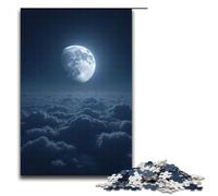 Puzzles for Adults 1000 Piece Bright Moon Over A Thousand Miles Pattern Assembly Help The Brain Exercise Addictive Toys to Cultivate Patience 1000 PCS(38x26cm)