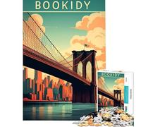 Puzzles for Adults 1000 Piece Brooklyn Bridge Vintage Help The Brain Exercise Analysis And Logic Hands-on Game for And from 14 Years And over (38x26cm)