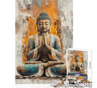 Puzzles for Adults 1000 Piece Buddha Meditation Painting Relax Games Learning Educational Toy Wall Decor Interesting Stress Reduction (50x75cm)
