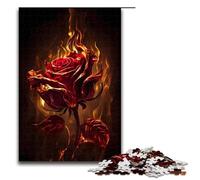 Puzzles for Adults 1000 Piece Burning Rose Toy Intellectual Game Is Ideal As A Gift for The Whole Family 75x50cm