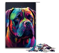 Puzzles for Adults 1000 Piece Cane Corso Colorful Pattern Assembly Help The Brain Exercise Addictive Toys to Cultivate Patience 75x50cm