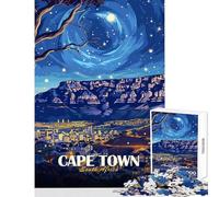 Puzzles for Adults 1000 Piece Cape Town South Africa Nightscape Practical Game Stress Reliever Home Decoration Toys Fun Activities at Home (38x52cm)