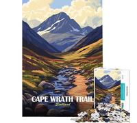 Puzzles for Adults 1000 Piece Cape Wrath Trail Scotland Landscape for Educational Game Challenge Toy Brain Teaser Game Birthday Present Gifts Birthday (size 38x52cm)