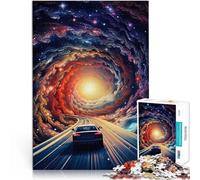 Puzzles for Adults 1000 Piece Car Driving Through Galaxy Schwierig und herausfordernd Für Paare geeignet52x38cm