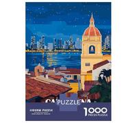 Puzzles for Adults 1000 Piece Cartagena Colombia Cityscape at Night Jigsaw for Adults Relax Games Difficult Hard Unique Birthday And Xmas Gifts 52x38cm/1000pcs