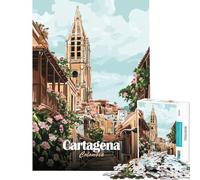 Puzzles for Adults 1000 Piece Cartagena, Colombia for Educational Game Challenge Toy Brain Teaser Game Birthday Present Gifts Birthday (size 38x52cm)