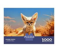 Puzzles for Adults 1000 Piece Cartoon Little Fennec Fox Puzzle for Adults Brain Teaser Game Home Decoration Christmas Birthday Gifts 52x38cm/1000pcs