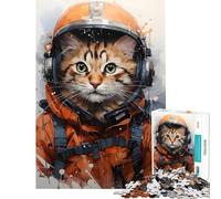 Puzzles for Adults 1000 Piece Cat Aviator with Helmet Help The Brain Exercise But Fun And Humorous Toy Wall Decor for And from 14 Years And over (50x75cm)