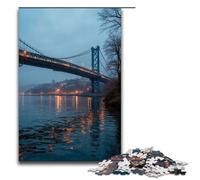 Puzzles for Adults 1000 Piece Chain Bridge Pattern Assembly Help The Brain Exercise Addictive Toys to Cultivate Patience 1000 PCS(75x50cm)