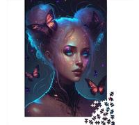Puzzles for Adults 1000 Piece Charming Girl Creative Wooden Puzzles-Puzzle Hands-on Game Jigsaw-Family Decoration 1000pcs (75x50cm)