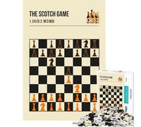 Puzzles for Adults 1000 Piece Chess The Scotch Game Family Games Learning Educational Toys Great Gifts for Games Staycation Kill Time (size 50x75cm)