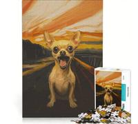 Puzzles for Adults 1000 Piece Chihuahua Scream, Toy Wall Decor, Challenging To Complete, Unique Birthday And Gifts 50x75cm