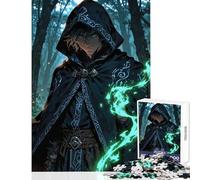 Puzzles for Adults 1000 Piece Cloaked Sorcerer of The Dark Grove Toy Wall Decor Art Work Gift for Educational Game Enhance Love between Couples Size 50x75cm