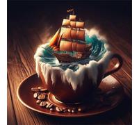 Puzzles for Adults 1000 Piece,Coffee Cup Sailboat jigsaw puzzles for adults 1000 pieces Puzzle Classic Educational Game puzzle for Family Game and Birthday Gifts