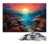 Puzzles for Adults 1000 Piece Color Illustration of The Great Barrier Reef Jigsaw Puzzles for AdultsPaper Jigsaw Great Gifts for Christmas 1000pcs(38x26cm)