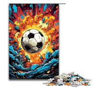 Puzzles for Adults 1000 Piece Colorful Drawing Football Pattern Assembly Help The Brain Exercise Addictive Toys to Cultivate Patience 1000 PCS(75x50cm)