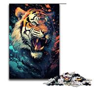 Puzzles for Adults 1000 Piece Colorful Exotic Tiger Jigsaw Puzzle Home Educational Games DIY Toys Great Gift for Games 1000 PCS(75x50cm)