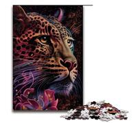 Puzzles for Adults 1000 Piece Colorful Leopard Face Toy Intellectual Game Is Ideal As A Gift for The Whole Family 75x50cm
