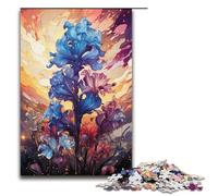 Puzzles for Adults 1000 Piece Colorful Psychedelia of Spanish Hyacinths Jigsaw Puzzle Home Educational Games DIY Toys Great Gift for Games 1000 PCS(38x26cm)
