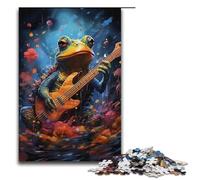 Puzzles for Adults 1000 Piece Colorful Psychedelia Played by Frogs Pattern Assembly Help The Brain Exercise Addictive Toys to Cultivate Patience 1000 PCS(38x26cm)