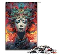 Puzzles for Adults 1000 Piece Colorful Psychedelic for Empowering Warriors Pattern Assembly Help The Brain Exercise Addictive Toys to Cultivate Patience 1000 PCS(75x50cm)