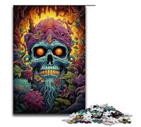 Puzzles for Adults 1000 Piece Colorful Psychedelic Forest Skeletons Pattern Assembly Help The Brain Exercise Addictive Toys to Cultivate Patience 1000 PCS(75x50cm)