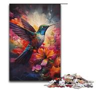 Puzzles for Adults 1000 Piece Colorful Psychedelic Hummingbird Painting Pattern Assembly Help The Brain Exercise Addictive Toys to Cultivate Patience 1000 PCS(38x26cm)