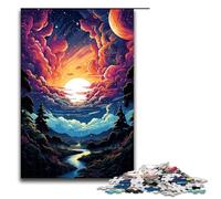 Puzzles for Adults 1000 Piece Colorful Psychedelic Paradise Jigsaw Puzzle Home Educational Games DIY Toys Great Gift for Games (size 75x50cm)