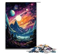 Puzzles for Adults 1000 Piece Colorful Psychedelic Planetary Landscape Jigsaw Birthday Present Gifts for And Teenager Age 14 Years Up 1000 PCS(75x50cm)