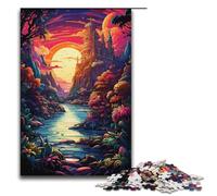 Puzzles for Adults 1000 Piece Colorful Psychedelic Seaside Paradise Jigsaw Birthday Present Gifts for And Teenager Age 14 Years Up 1000 PCS(38x26cm)