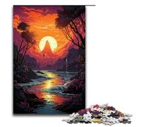 Puzzles for Adults 1000 Piece Colorful Psychedelic Seaside Paradise Pattern Assembly Help The Brain Exercise Addictive Toys to Cultivate Patience 1000 PCS(75x50cm)